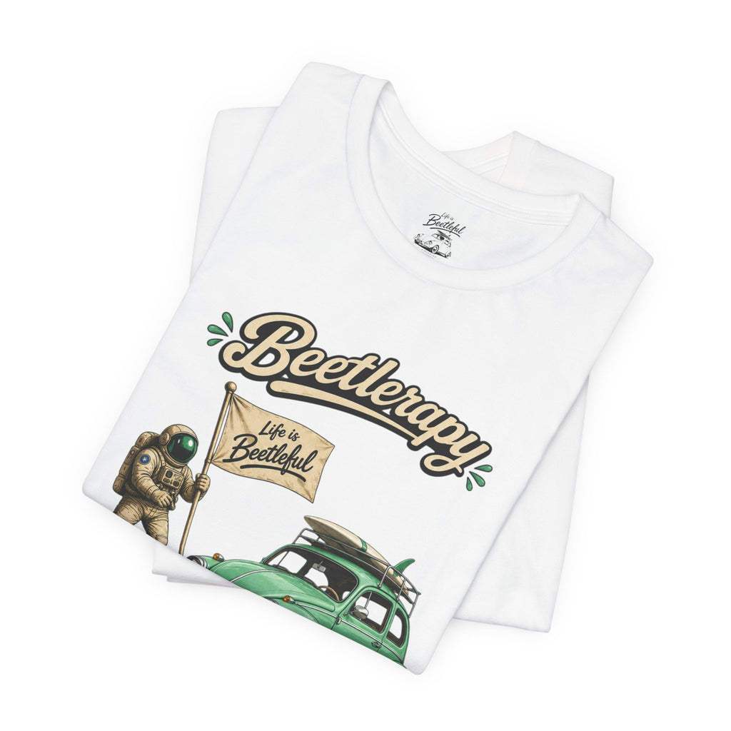 Beetle Therapy Tee — Vintage VW Beetle Surfboard Graphic T-Shirt