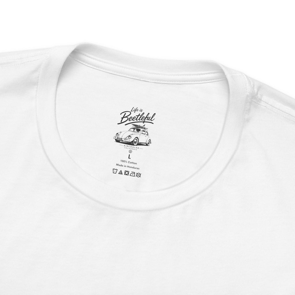 Classic VW Beetle Blueprint Tee — Vintage Car Sketch T-Shirt