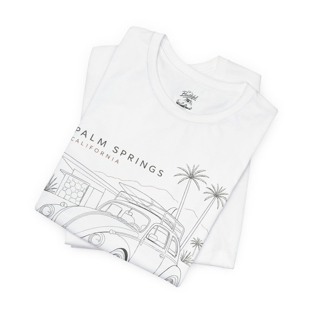 Palm Springs Vintage VW Beetle T-Shirt — Retro Surf Road Trip Tee