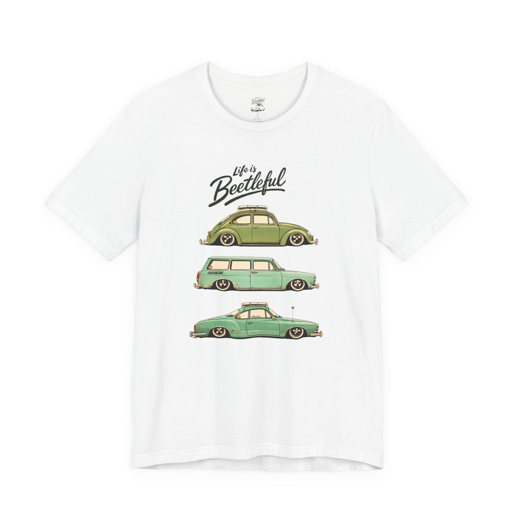 Vintage Beach Sunset Tee – 'Beachtiful' Retro Surf Wagon Shirt