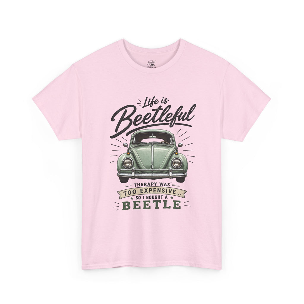 Beetle Car T-Shirt — "Life is Beetleful" Vintage VW Graphic Tee