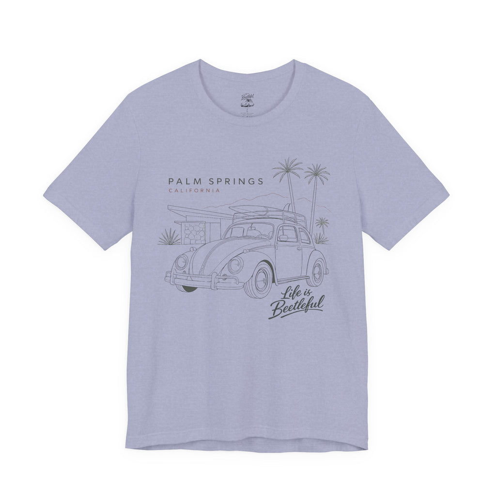 Palm Springs Vintage VW Beetle T-Shirt — Retro Surf Road Trip Tee