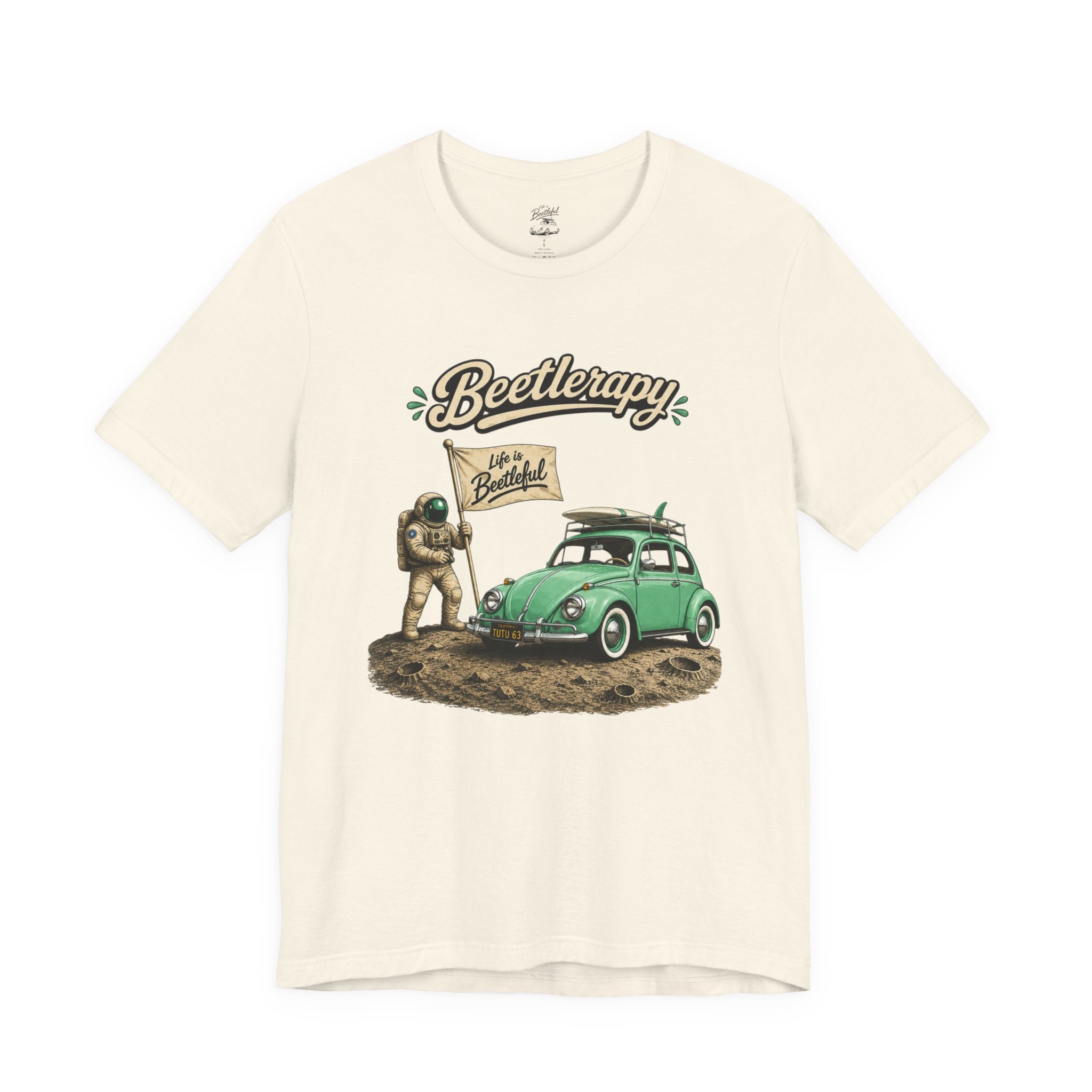 Beetle Therapy Tee — Vintage VW Beetle Surfboard Graphic T-Shirt