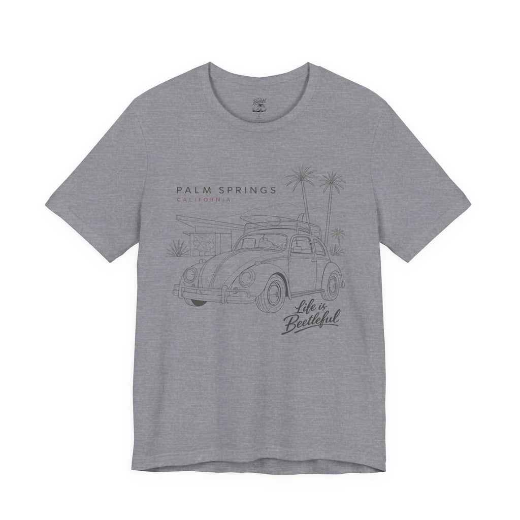 Palm Springs Vintage VW Beetle T-Shirt — Retro Surf Road Trip Tee