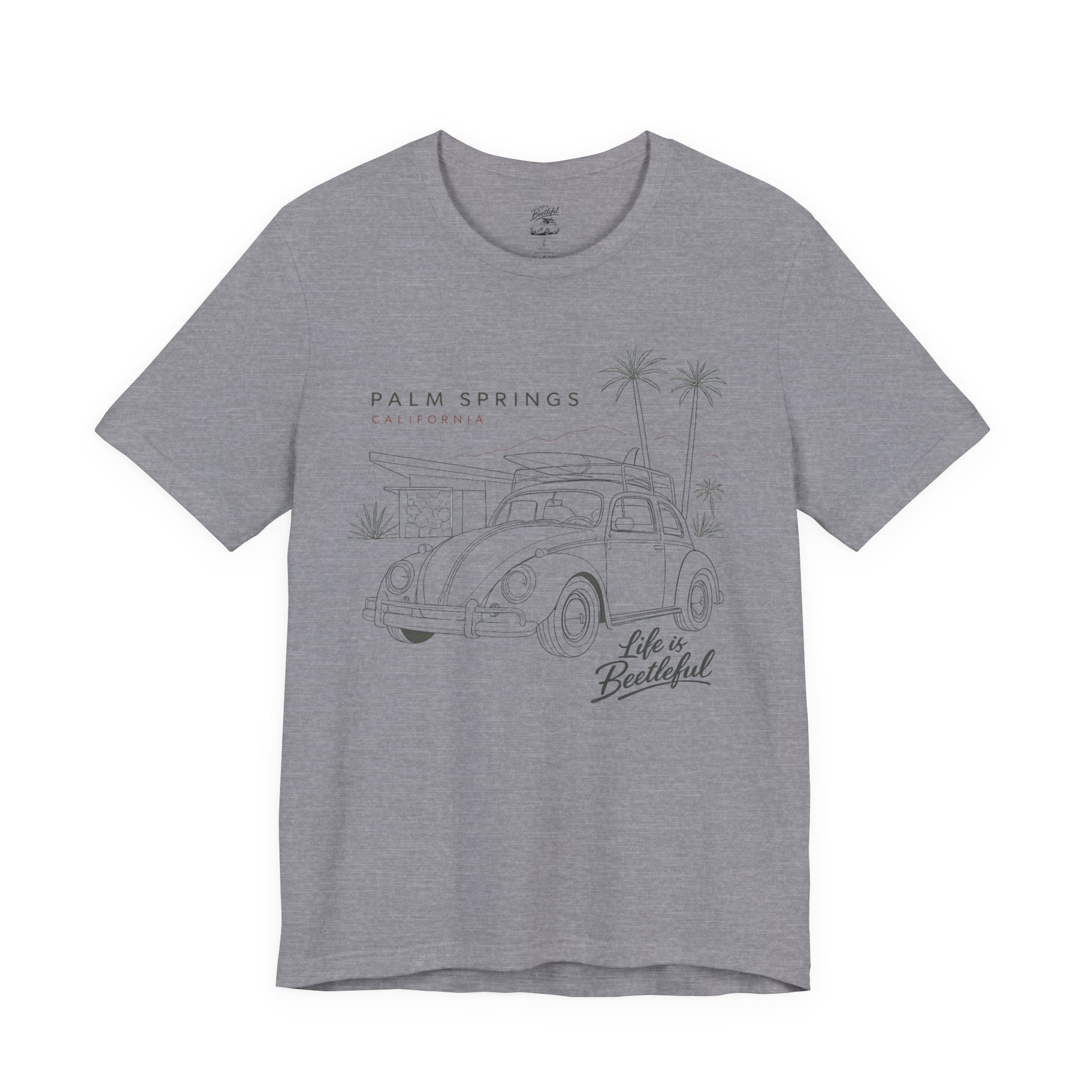 Palm Springs Vintage VW Beetle T-Shirt — Retro Surf Road Trip Tee