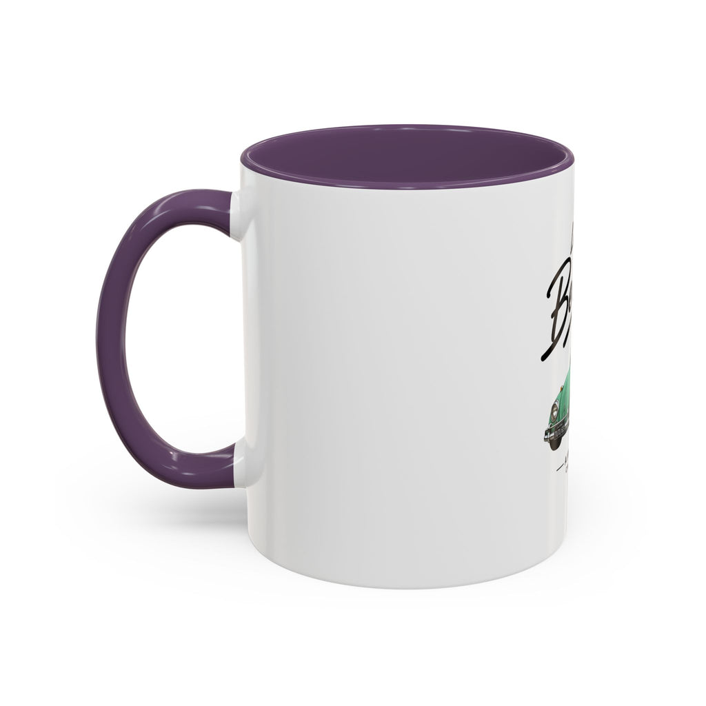 Vintage VW Beetle Coffee Mug – “Life is Beetleful” Accent Mug (11/15oz)