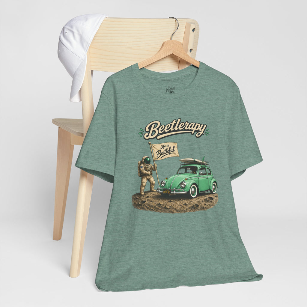 Beetle Therapy Tee — Vintage VW Beetle Surfboard Graphic T-Shirt