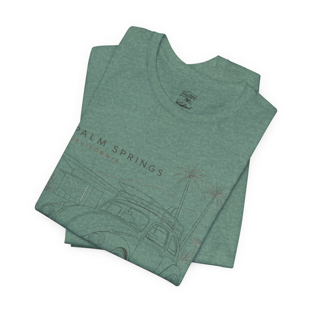 Palm Springs Vintage VW Beetle T-Shirt — Retro Surf Road Trip Tee