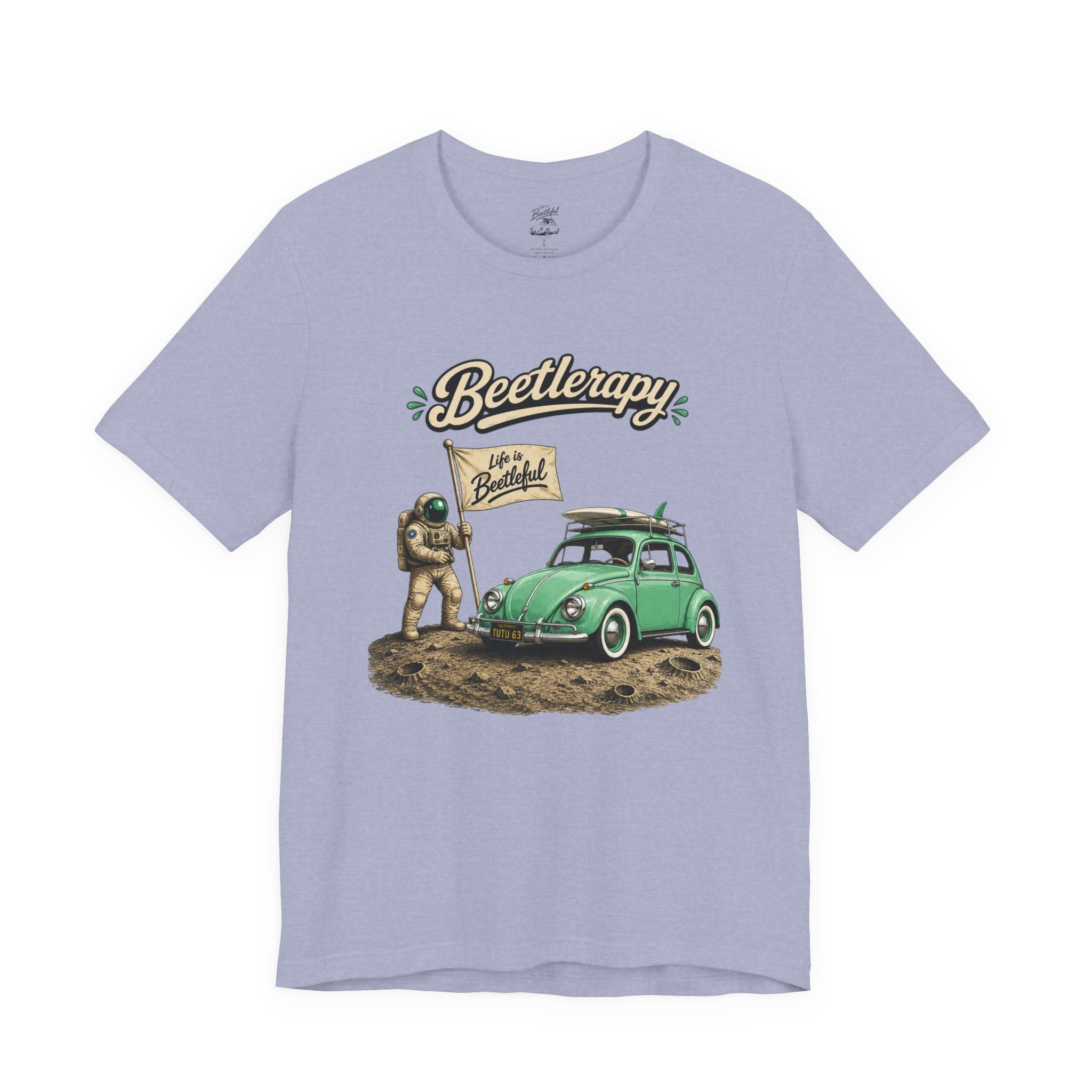 Beetle Therapy Tee — Vintage VW Beetle Surfboard Graphic T-Shirt