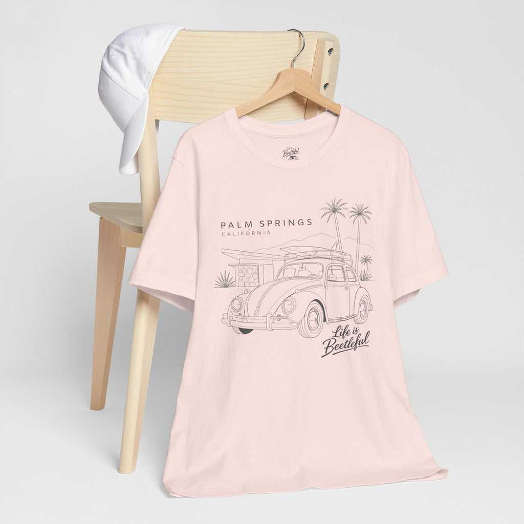 Palm Springs Vintage VW Beetle T-Shirt — Retro Surf Road Trip Tee
