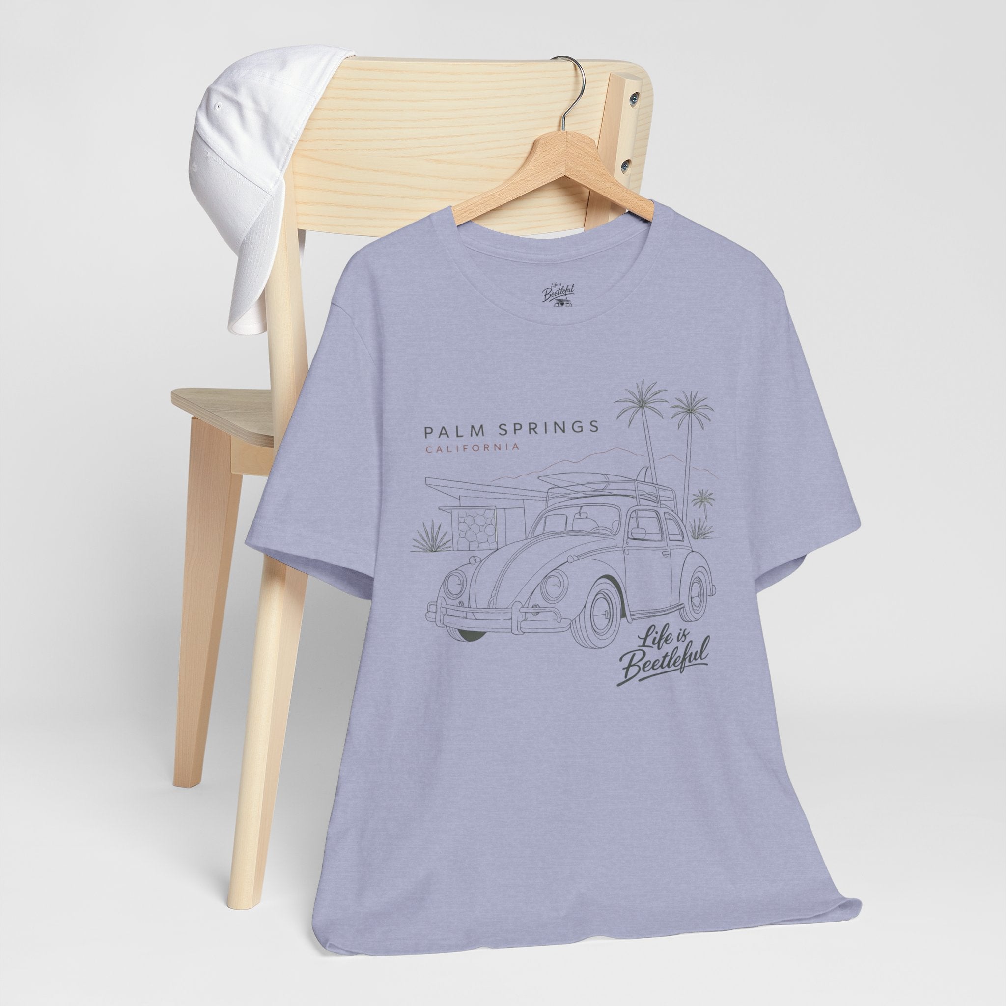 Palm Springs Vintage VW Beetle T-Shirt — Retro Surf Road Trip Tee