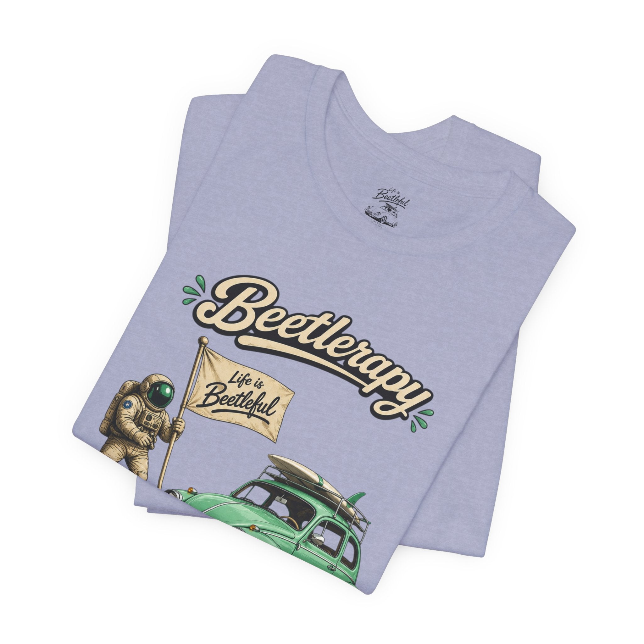 Beetle Therapy Tee — Vintage VW Beetle Surfboard Graphic T-Shirt
