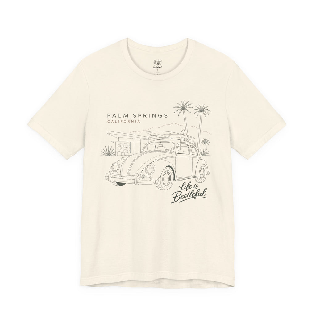 Palm Springs Vintage VW Beetle T-Shirt — Retro Surf Road Trip Tee