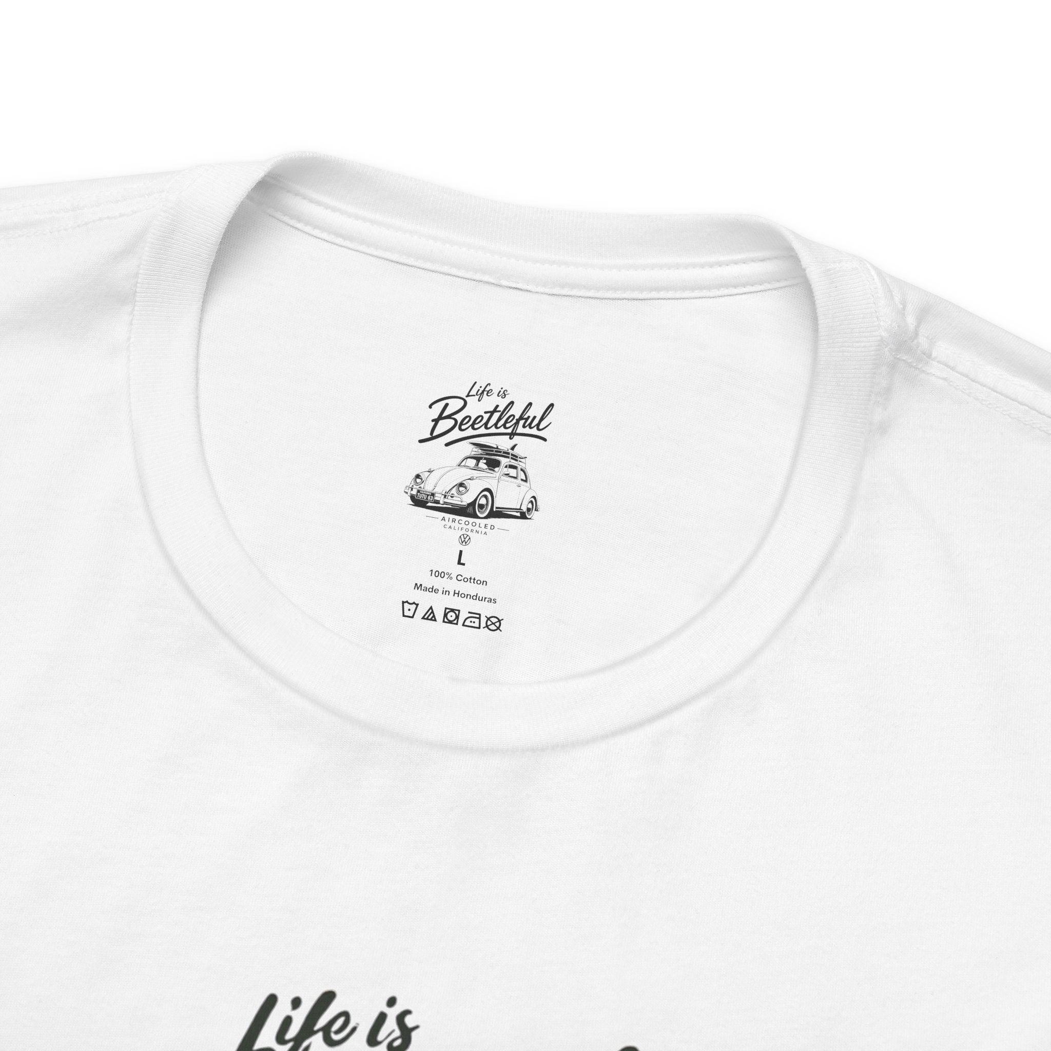 Vintage Beach Sunset Tee – 'Beachtiful' Retro Surf Wagon Shirt