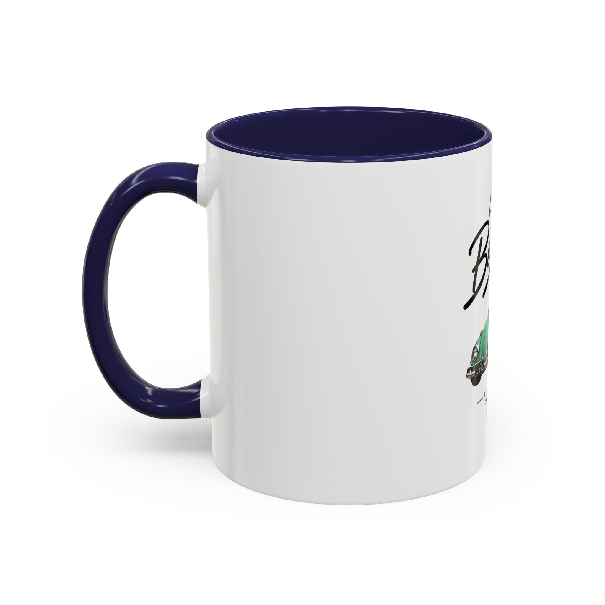 Vintage VW Beetle Coffee Mug – “Life is Beetleful” Accent Mug (11/15oz)