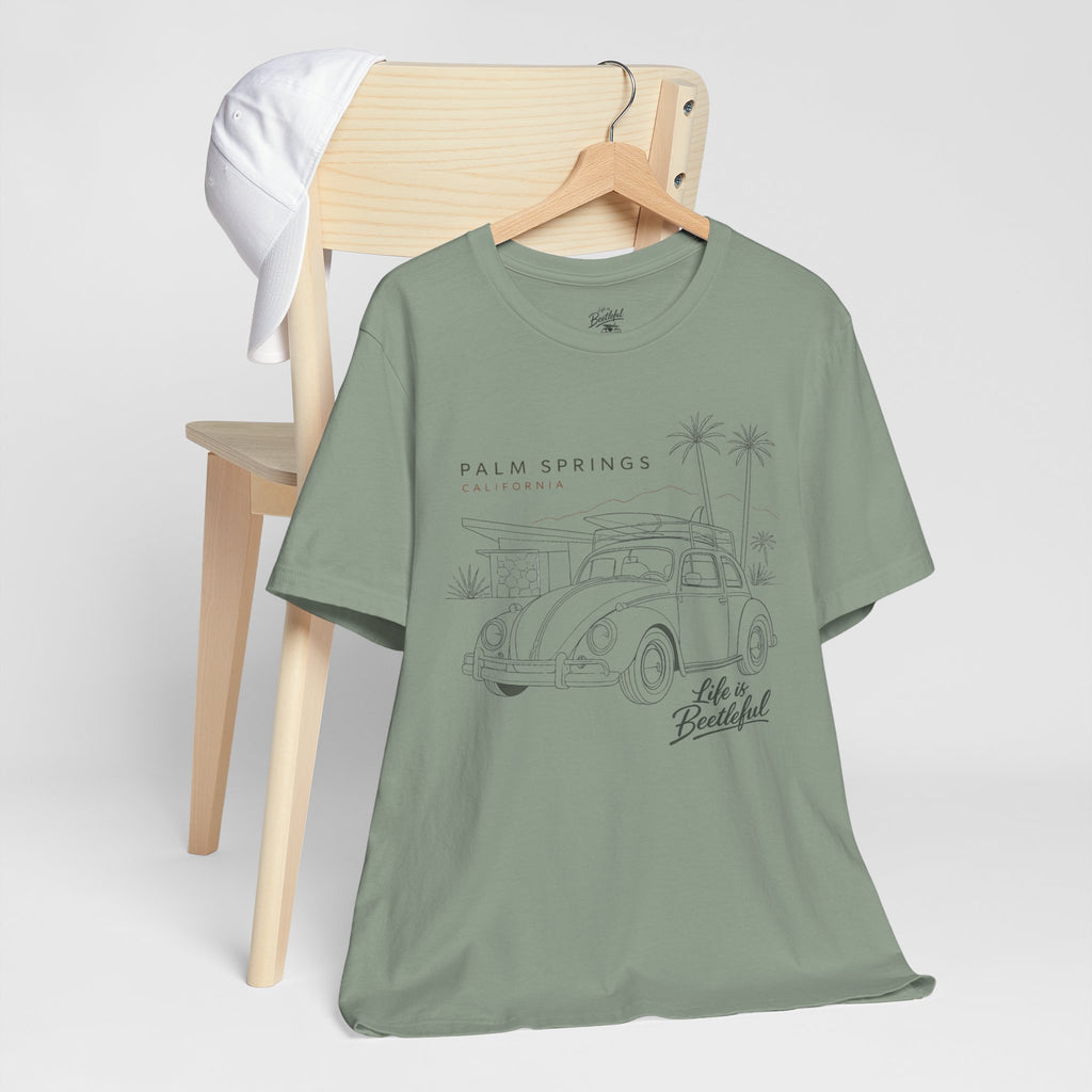 Palm Springs Vintage VW Beetle T-Shirt — Retro Surf Road Trip Tee