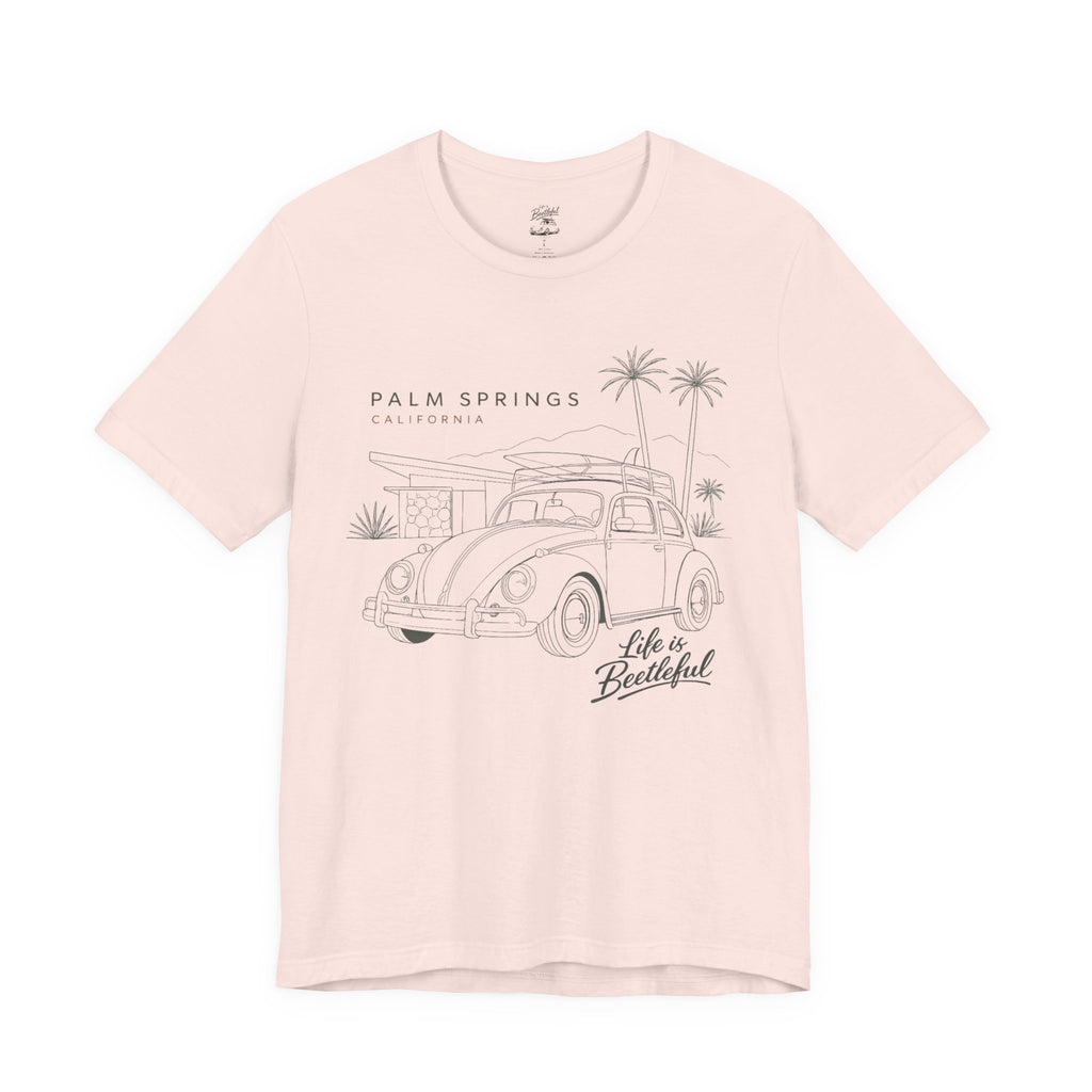 Palm Springs Vintage VW Beetle T-Shirt — Retro Surf Road Trip Tee