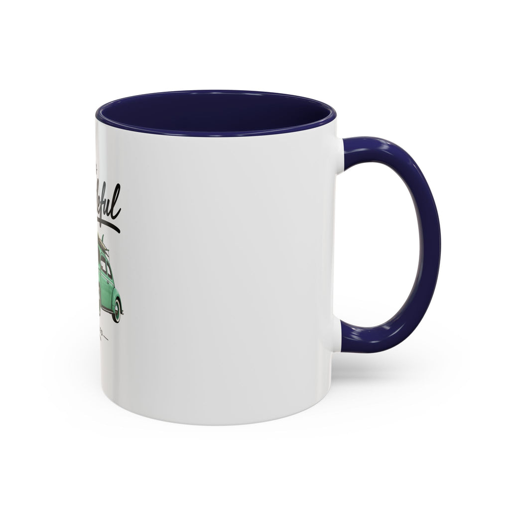 Vintage VW Beetle Coffee Mug – “Life is Beetleful” Accent Mug (11/15oz)