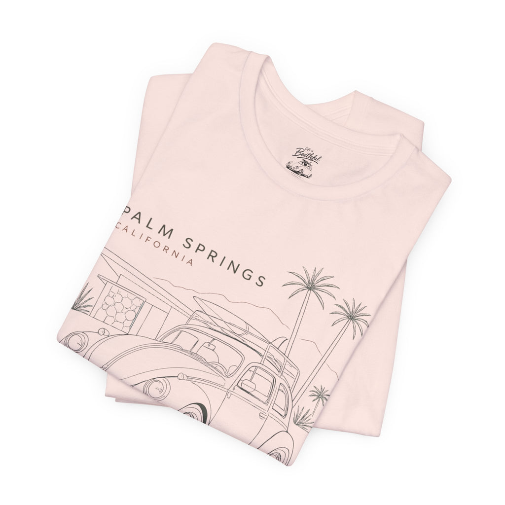 Palm Springs Vintage VW Beetle T-Shirt — Retro Surf Road Trip Tee