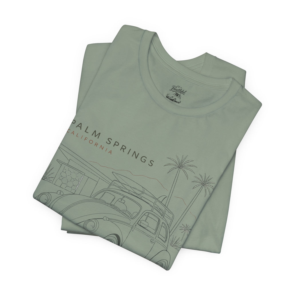 Palm Springs Vintage VW Beetle T-Shirt — Retro Surf Road Trip Tee