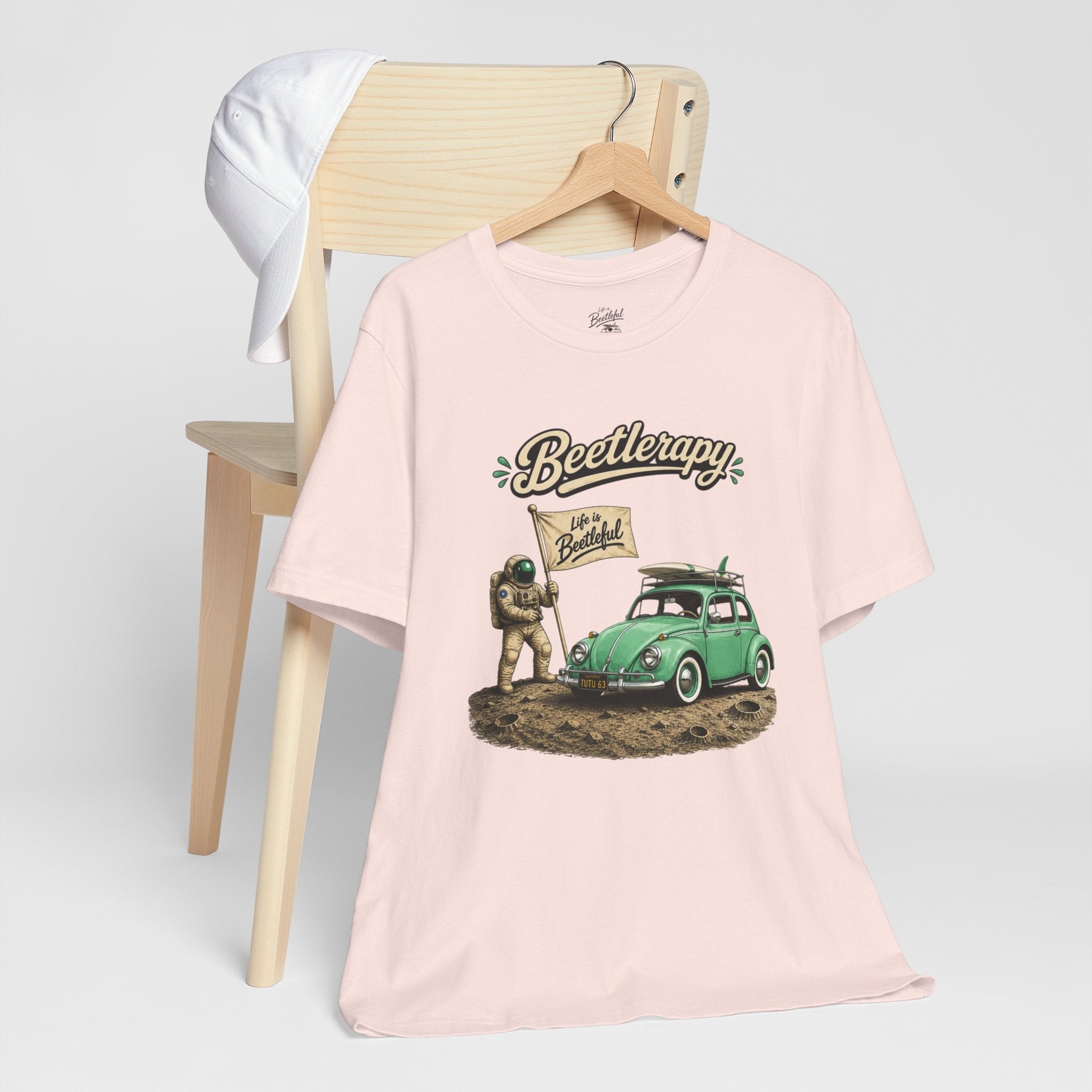 Beetle Therapy Tee — Vintage VW Beetle Surfboard Graphic T-Shirt