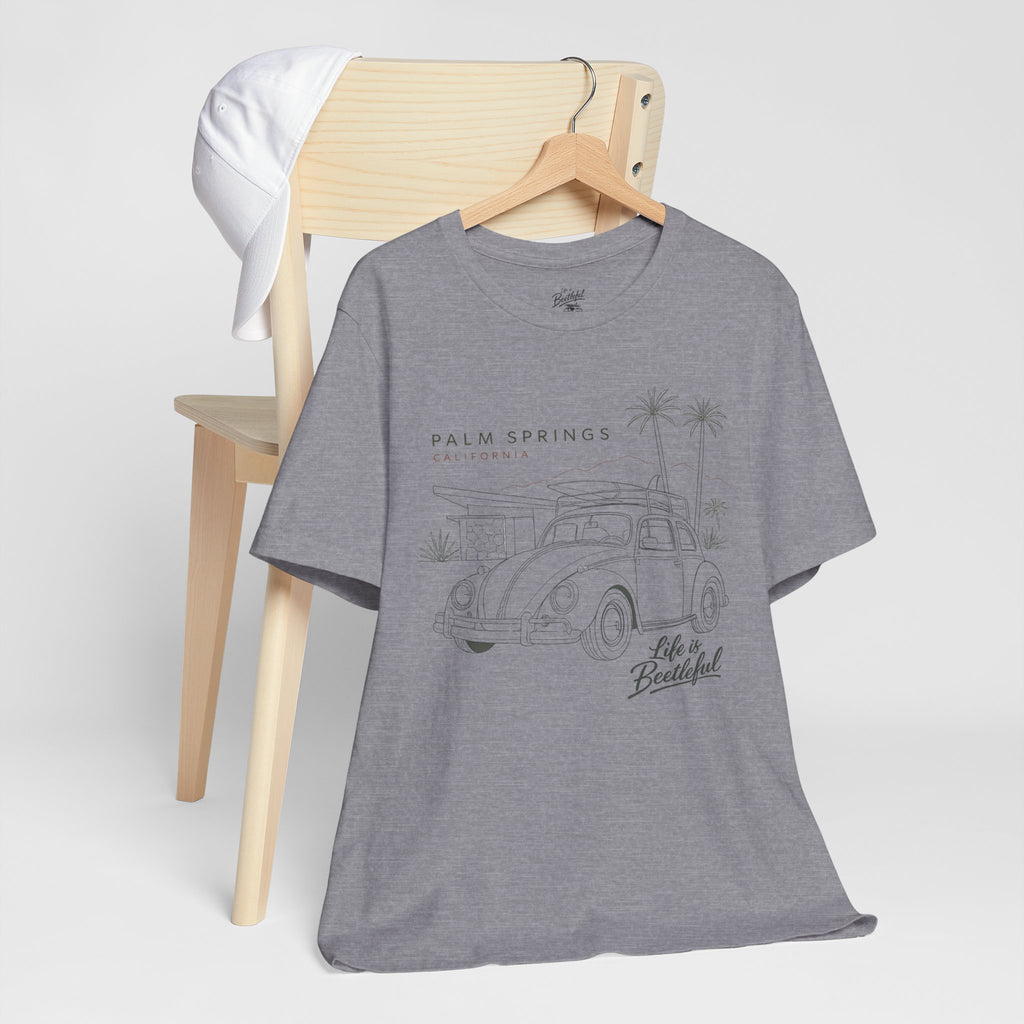 Palm Springs Vintage VW Beetle T-Shirt — Retro Surf Road Trip Tee