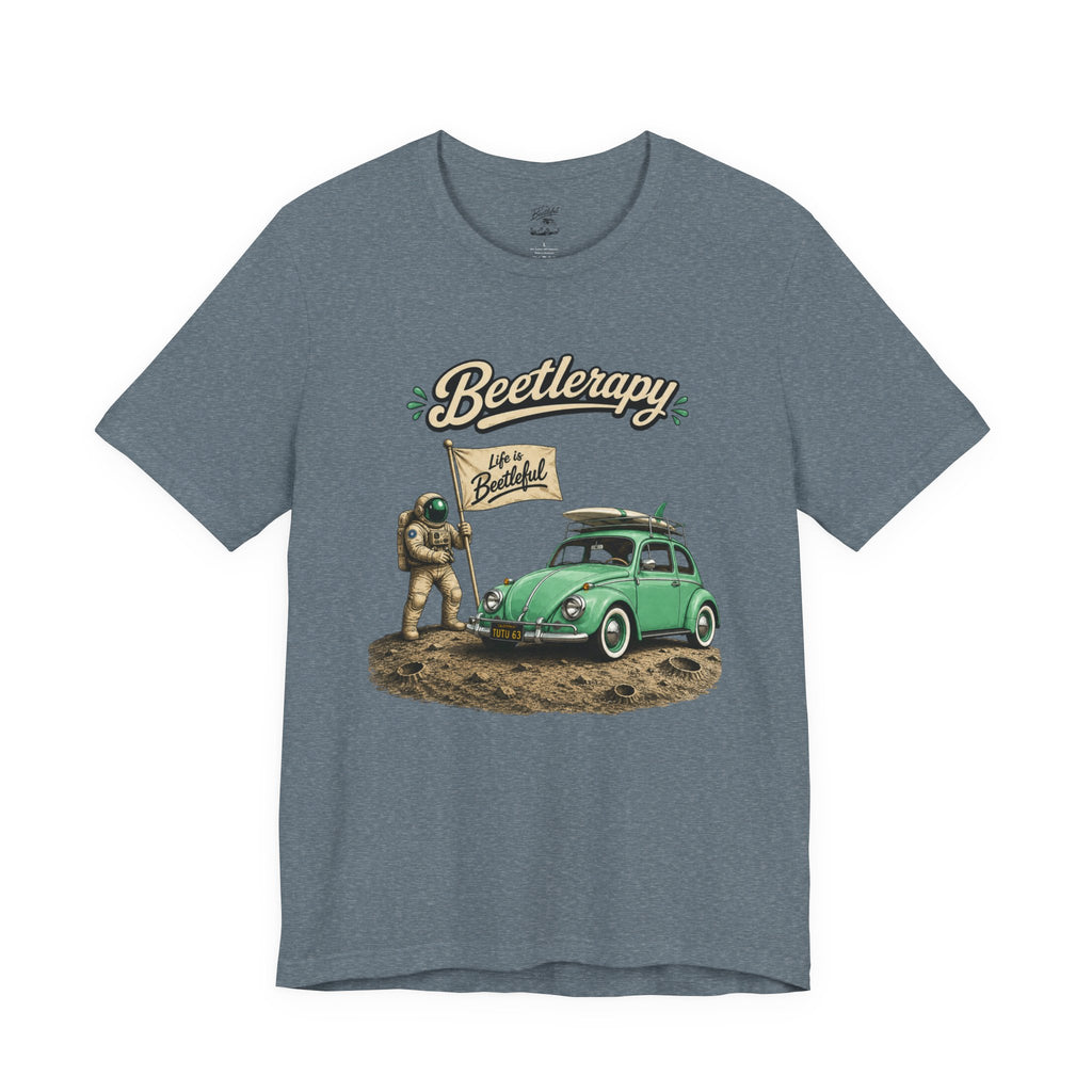 Beetle Therapy Tee — Vintage VW Beetle Surfboard Graphic T-Shirt